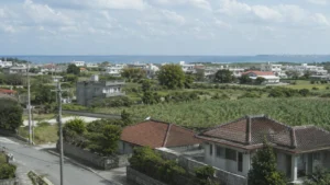 台風前の確認対象となる沖縄県うるま市の住宅地